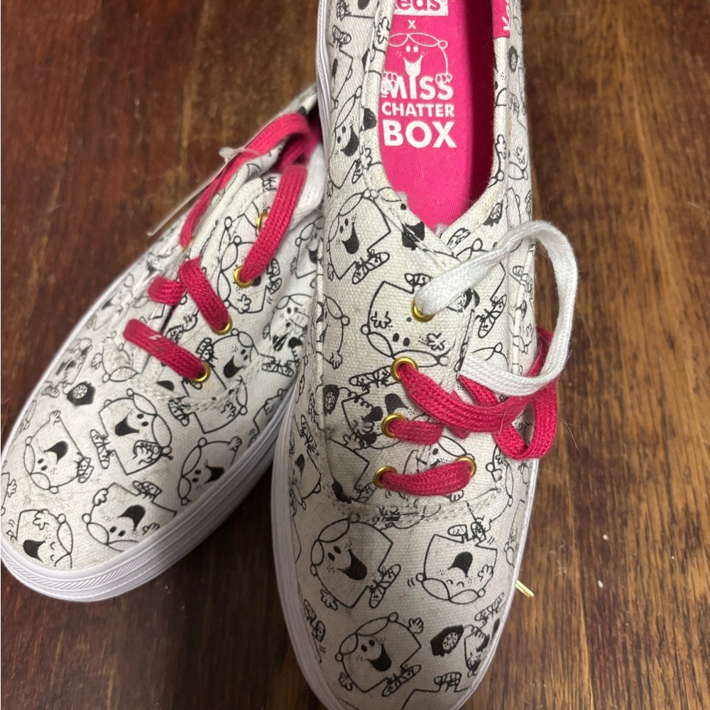 Keds Canvas Sneakers with Pink Accents
